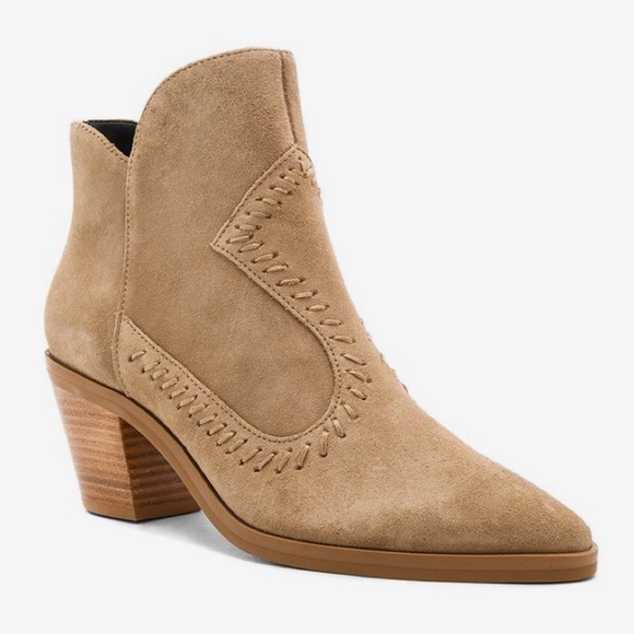 NEW | Rebecca Minkoff Leather Suede Lulu Bootie Ankle Boot Western - Picture 2 of 8